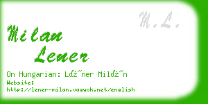 milan lener business card